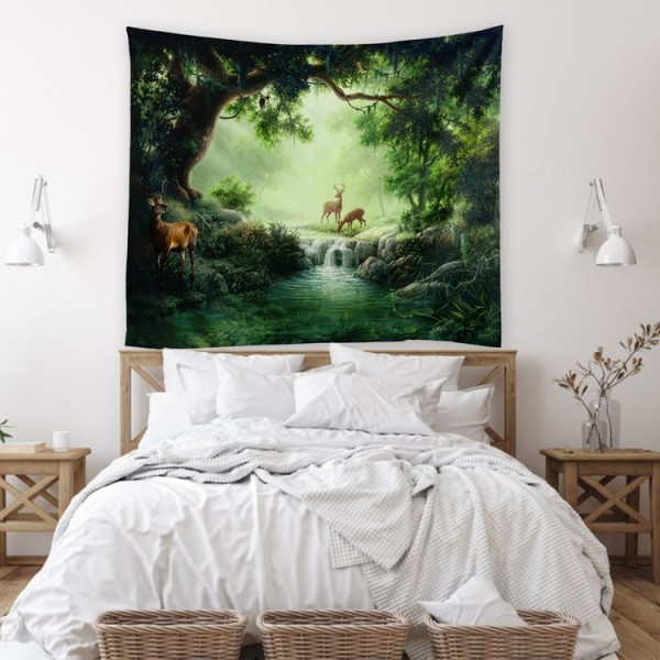 Forest Elks - 200*145cm - Printed Tapestry UK