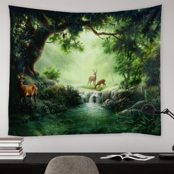 Forest Elks - 200*145cm - Printed Tapestry UK