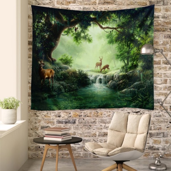 Forest Elks - 200*145cm - Printed Tapestry UK