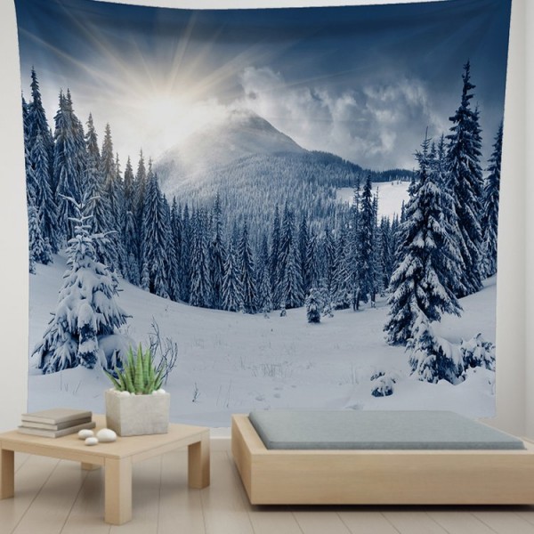 Snow Landscape - 200*145cm - Printed Tapestry UK