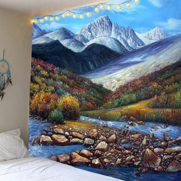 Stream Mountain - 145*130cm - Printed Tapestry UK