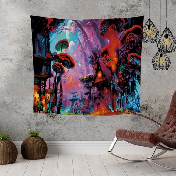 Red Mush Forest - 145*130cm - Printed Tapestry UK