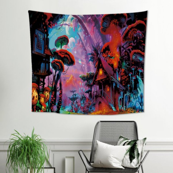 Red Mush Forest - 145*130cm - Printed Tapestry UK