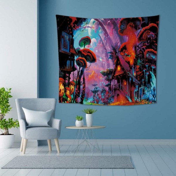 Red Mush Forest - 145*130cm - Printed Tapestry UK