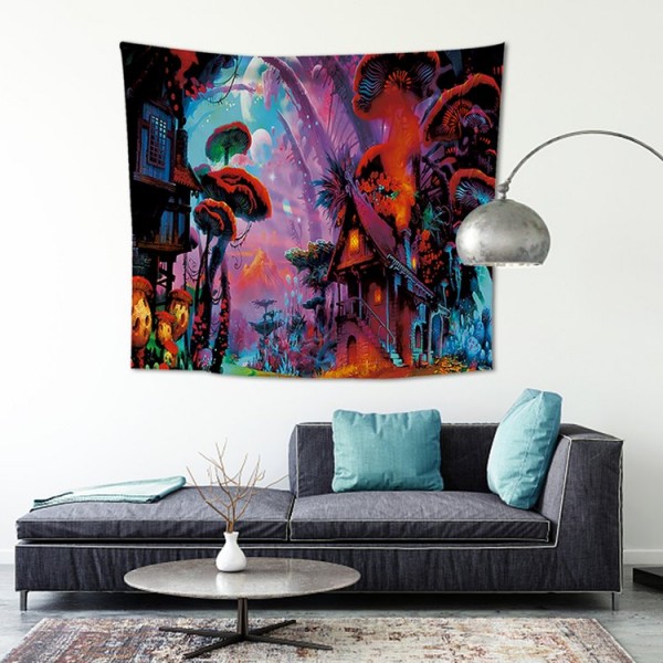 Red Mush Forest - 145*130cm - Printed Tapestry UK