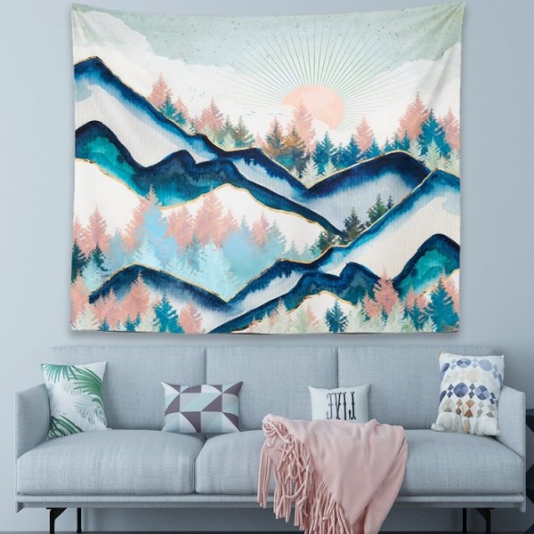 Sun Mountain Sandy - 145*130cm - Printed Tapestry UK